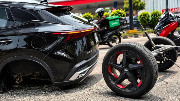 Chery Omoda 5: eixo traseiro se solta em via na Malásia