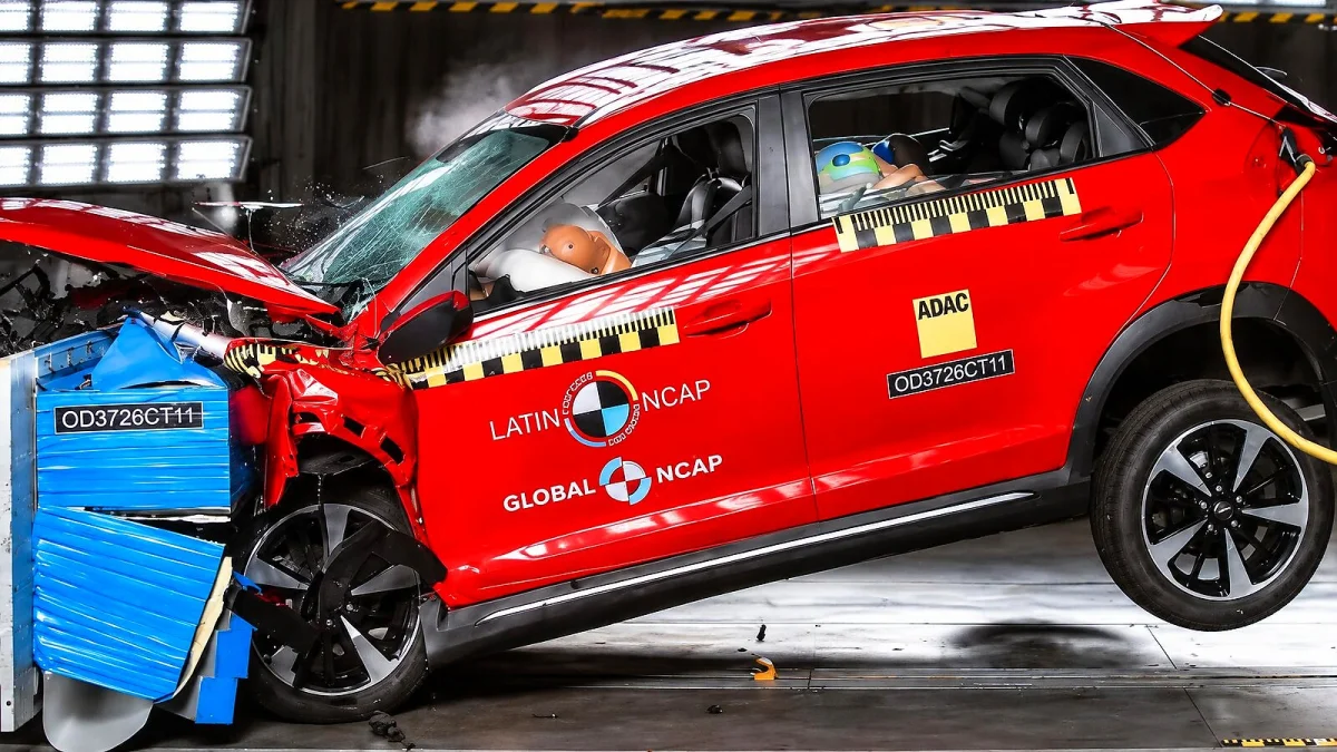 Chery Tiggo 2 zera no Latin NCAP por risco de incêndio