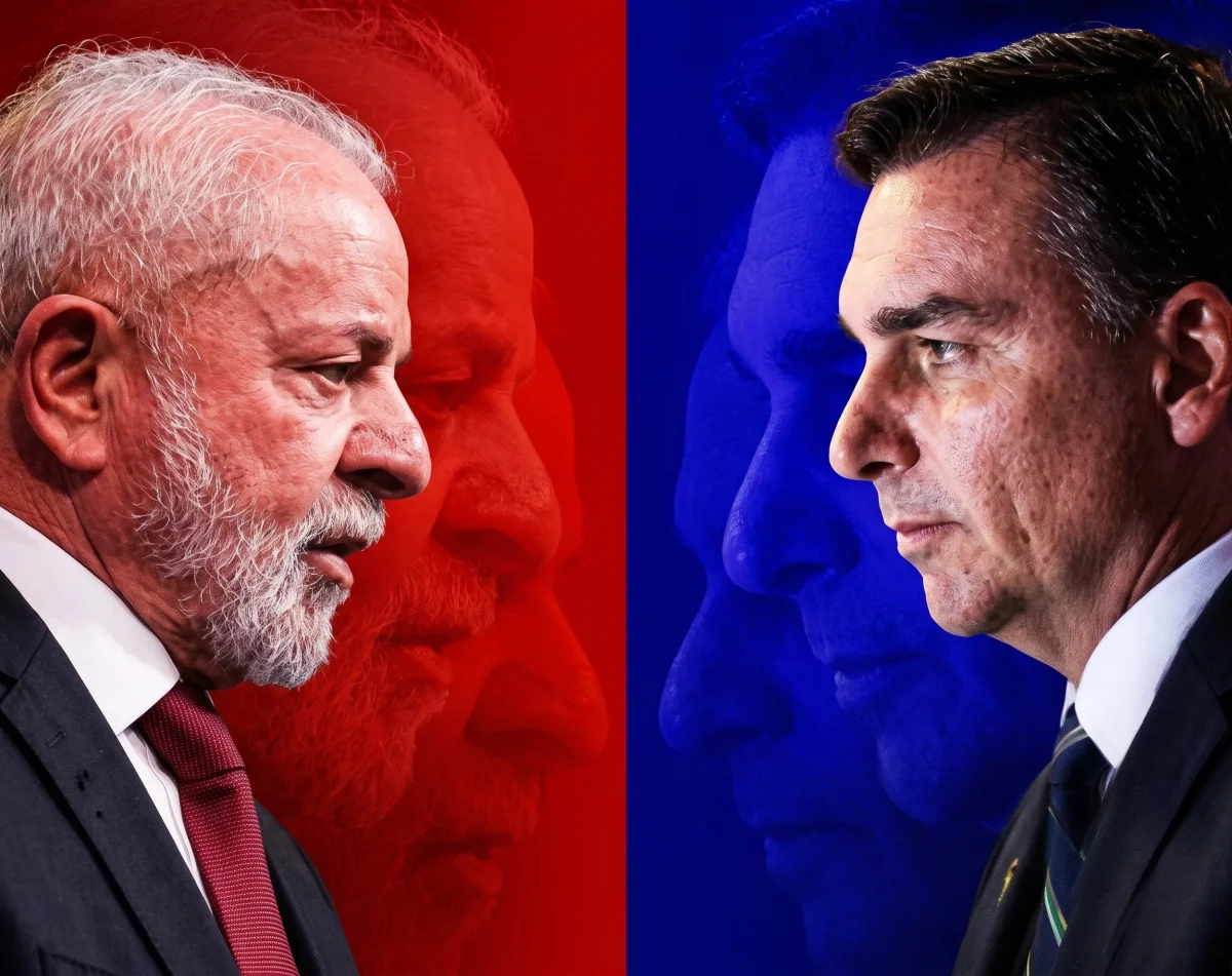 Flávio Bolsonaro 45% x Lula 44% — empate técnico por 1 ponto