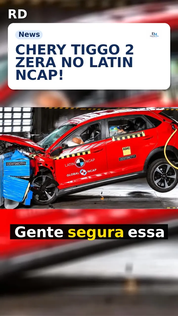 Chery Tiggo 2 zera no Latin NCAP por risco de incêndio